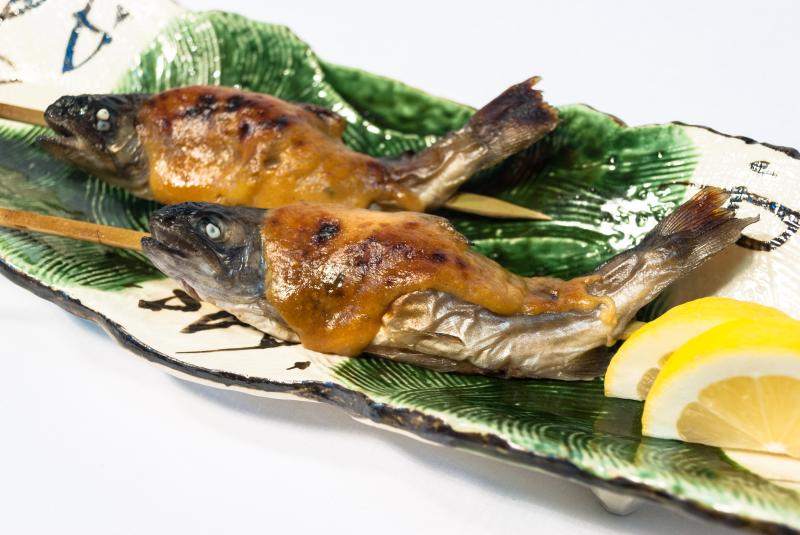 岩魚の味噌田楽焼の画像