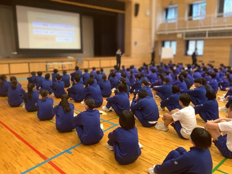 交通安全教室講話の画像