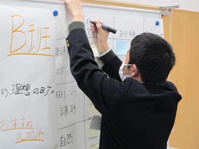 Bグループの生徒が作業をしている様子