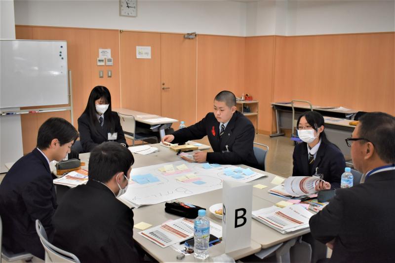 Bグループが取組むべき課題について話し合っている様子