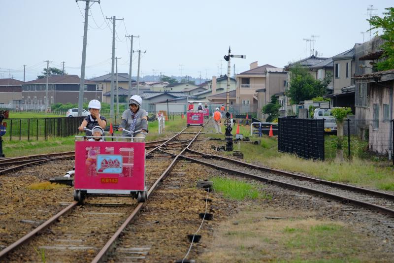 レールバイク乗車会の様子1