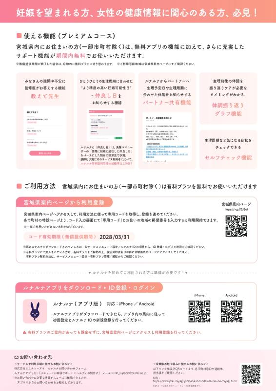 ルナルナチラシ（裏）