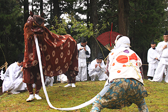 小迫祭り　獅子舞